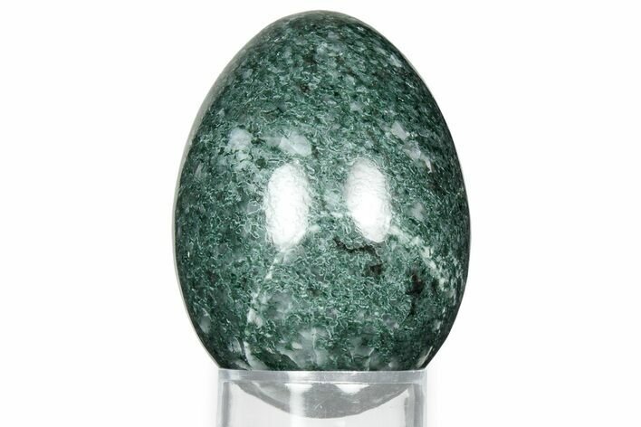 Polished Green Moss Agate Egg - California #326807